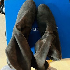 SW Reissa grey suede boot; knee high